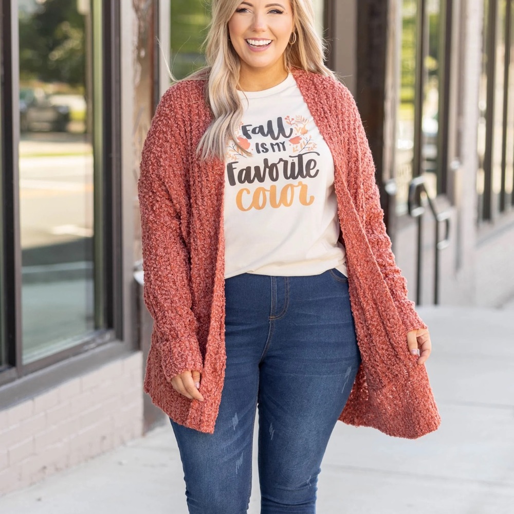Plus size fall cardigan